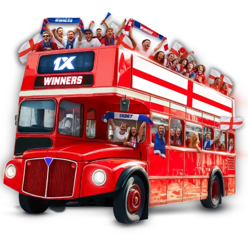Double-decker bus full of celebrating fans — England. Premier League 2026