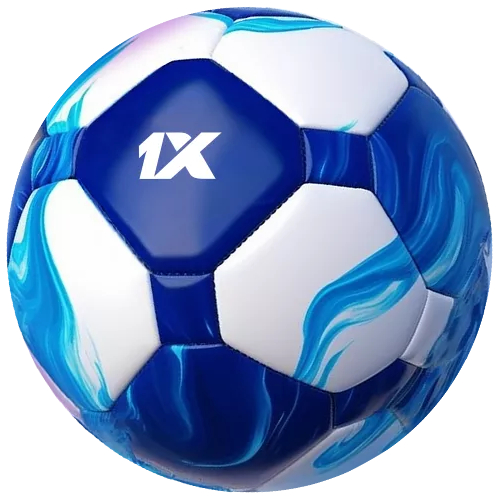 Ballon de football bleu et blanc sur fond clair — Ligue des champions de l'UEFA 2026