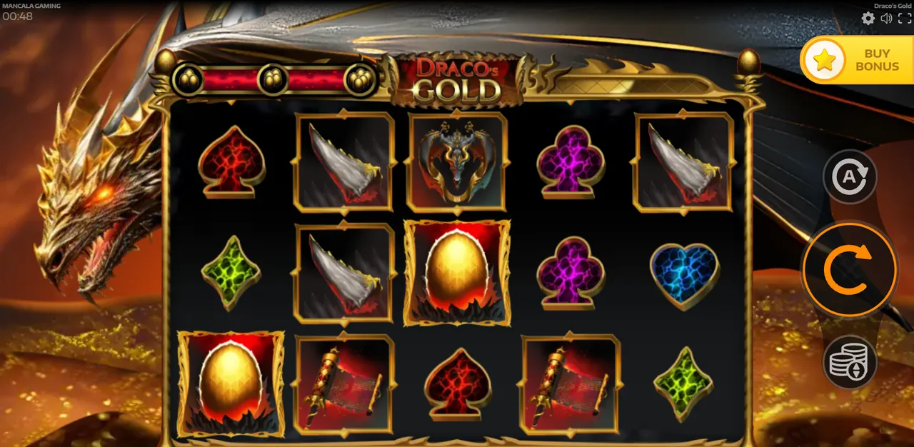 Draco's Gold - grid during play
