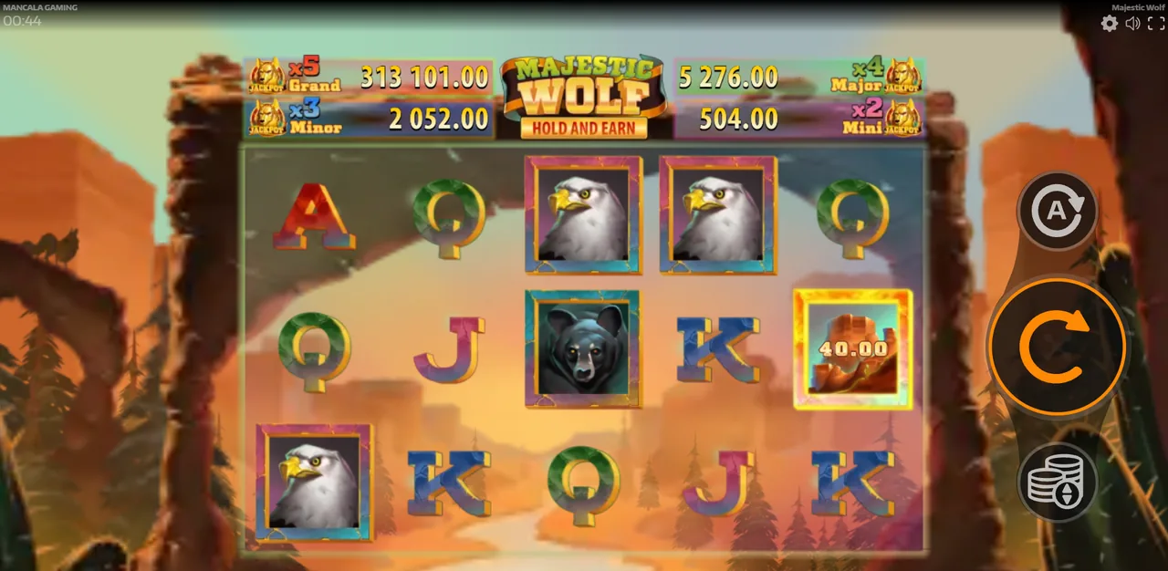 Majestic Wolf Hold and Earn - الشبكة أثناء اللعب