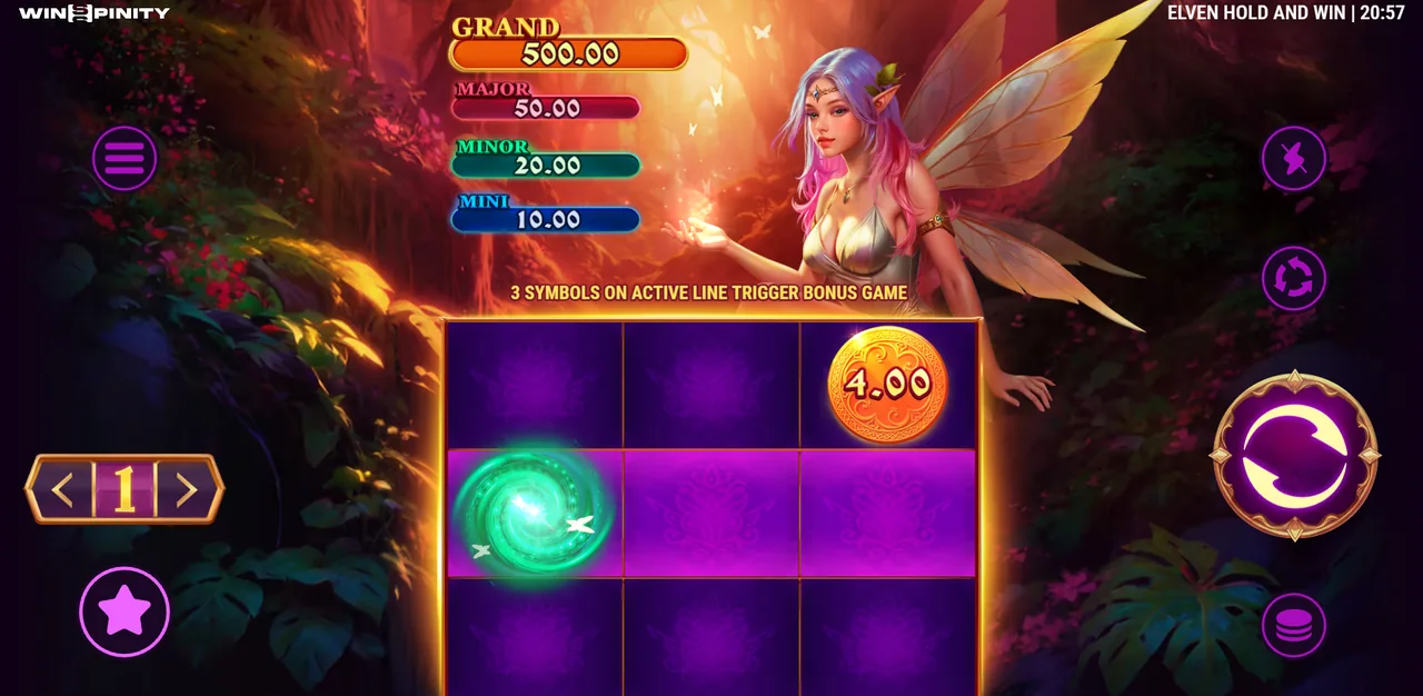 Elven Hold and Win - grid during play
