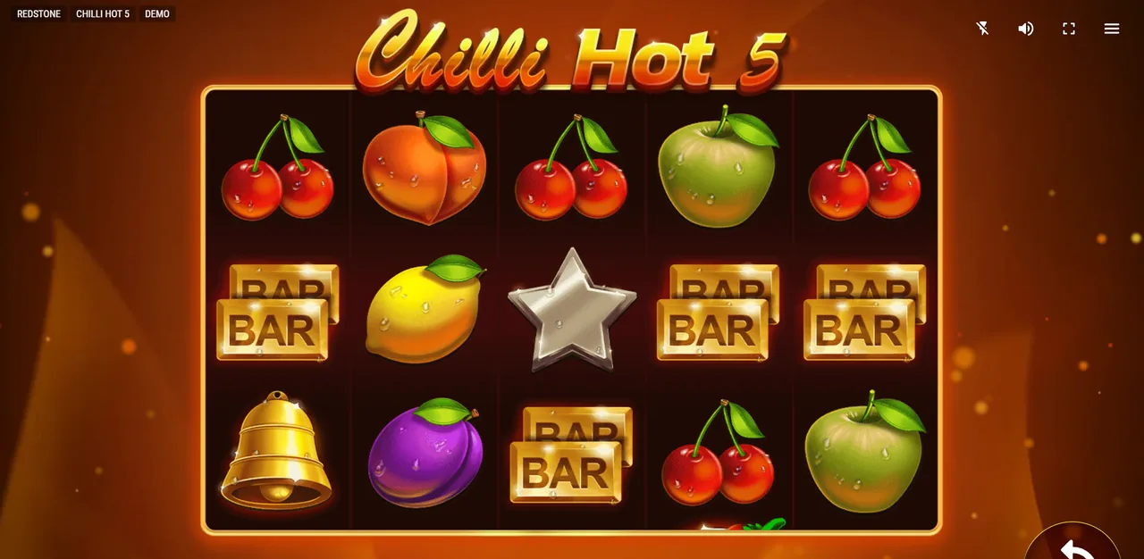 Chilli Hot 5 - grille en cours de partie