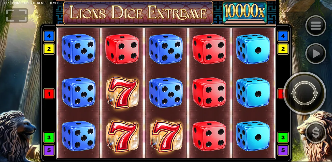 Lions Dice Extreme - écran de jeu
