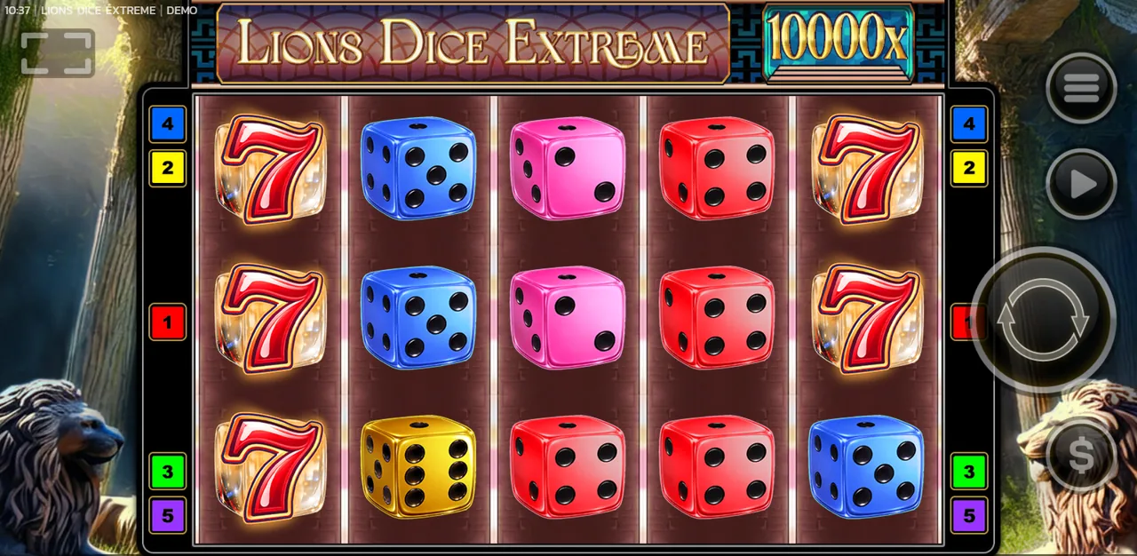 Lions Dice Extreme - grille en cours de partie