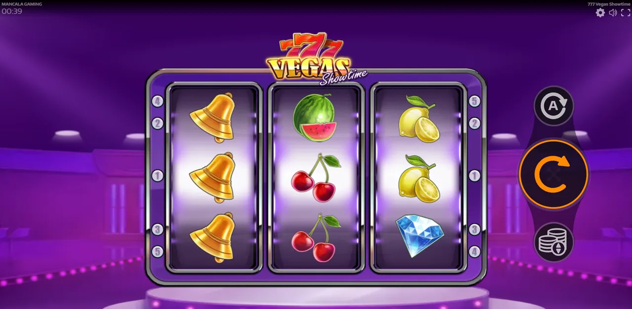 777 Vegas Showtime - reels after a spin