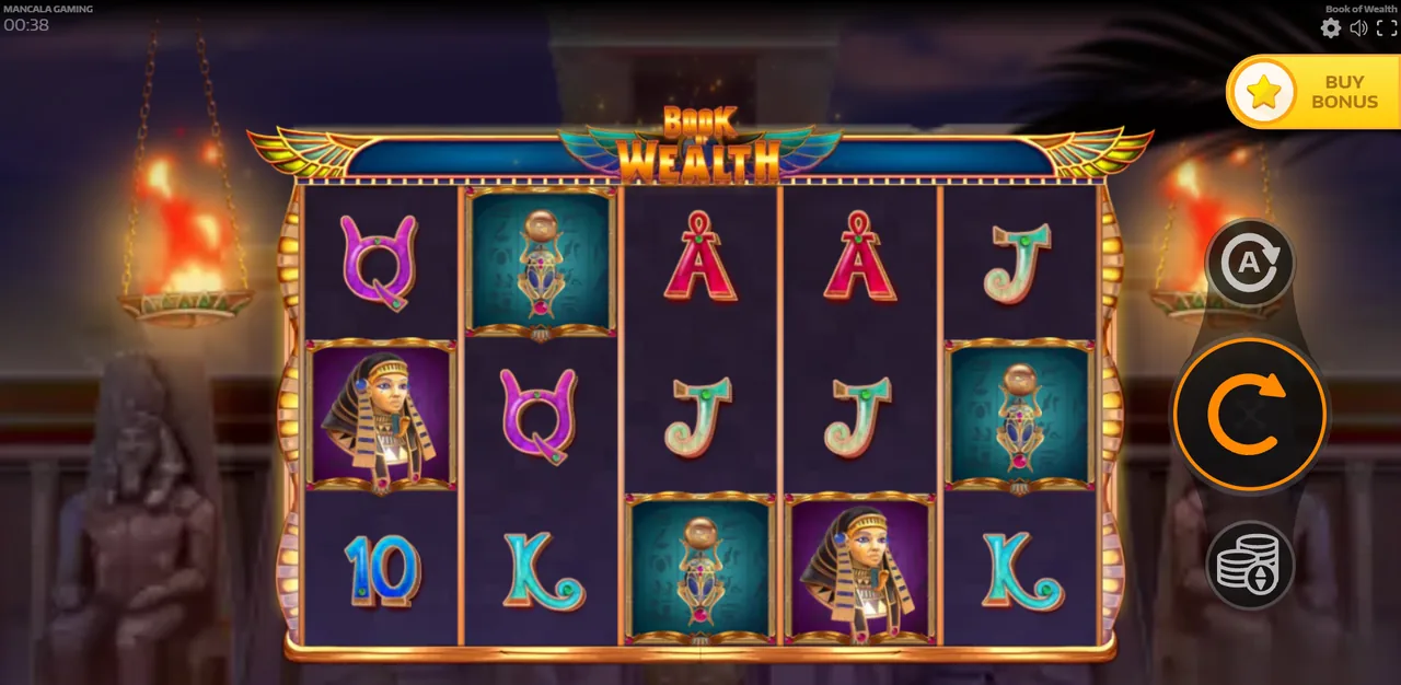 Book of Wealth - reels after a spin