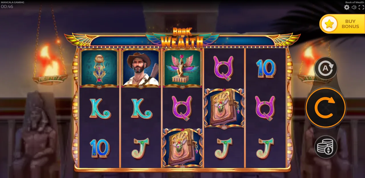 Book of Wealth - grid during play