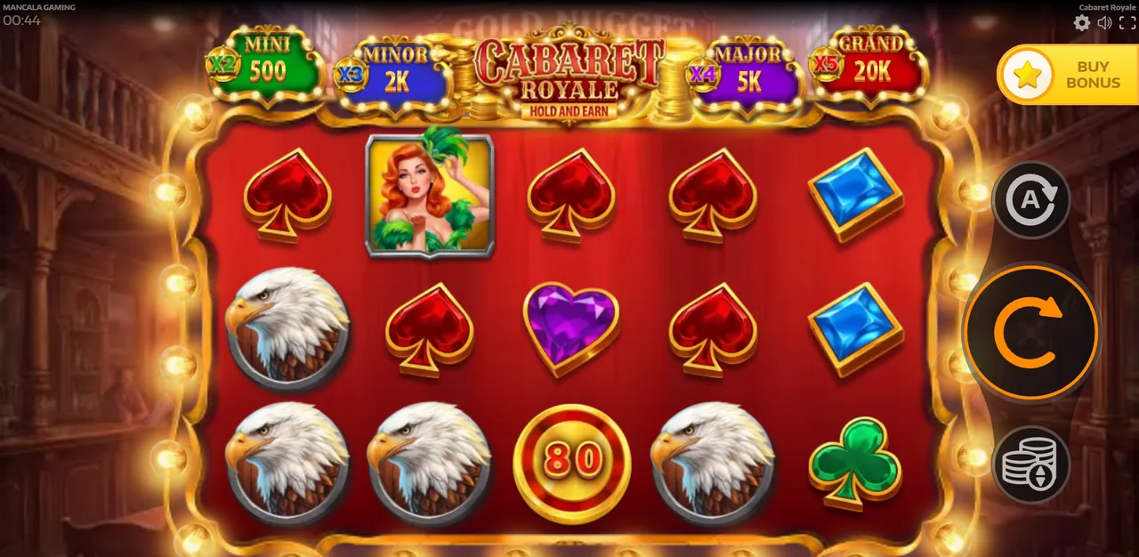 Cabaret Royale - الشبكة أثناء اللعب