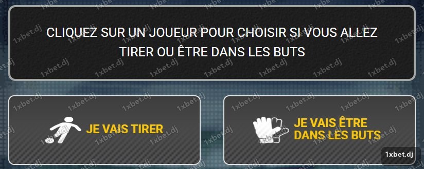 Penalties - choisir de tirer ou de garder le but