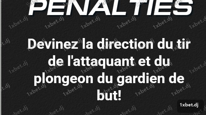 Penalties - deviner la direction du tir et du plongeon