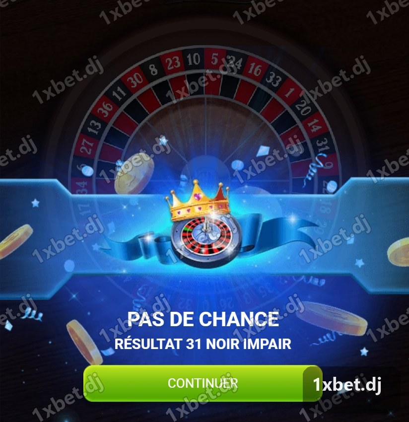 Roulette - Résultat affiché : numéro, couleur et parité