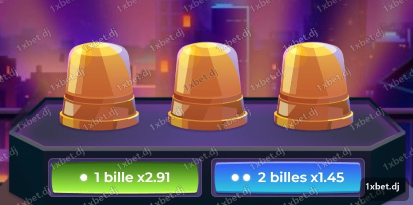 Thimbles - Three golden thimbles, one-ball mode on