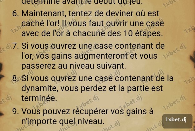 Wild West Gold - Rules extract on gold and dynamite