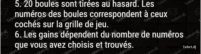 X-Keno - tirage de vingt boules