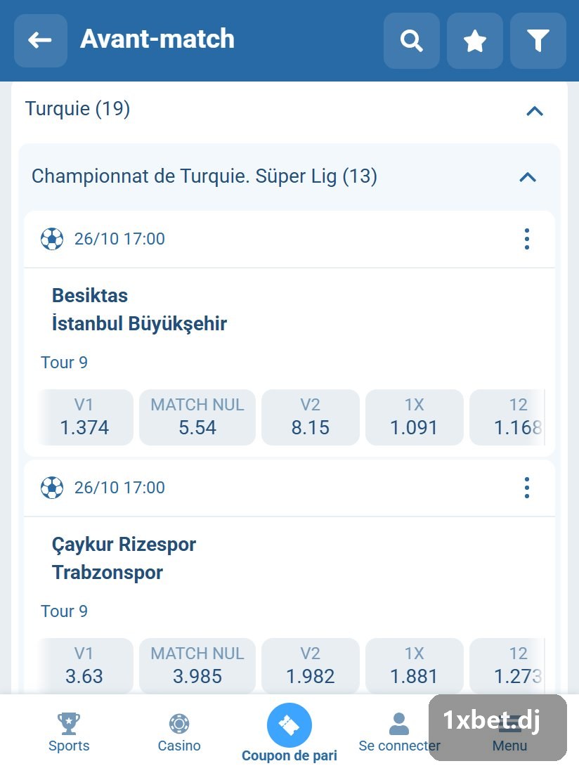Championnat de Turquie. Süper Lig : affiches de la Süper Lig dans la ligne d'avant-match
