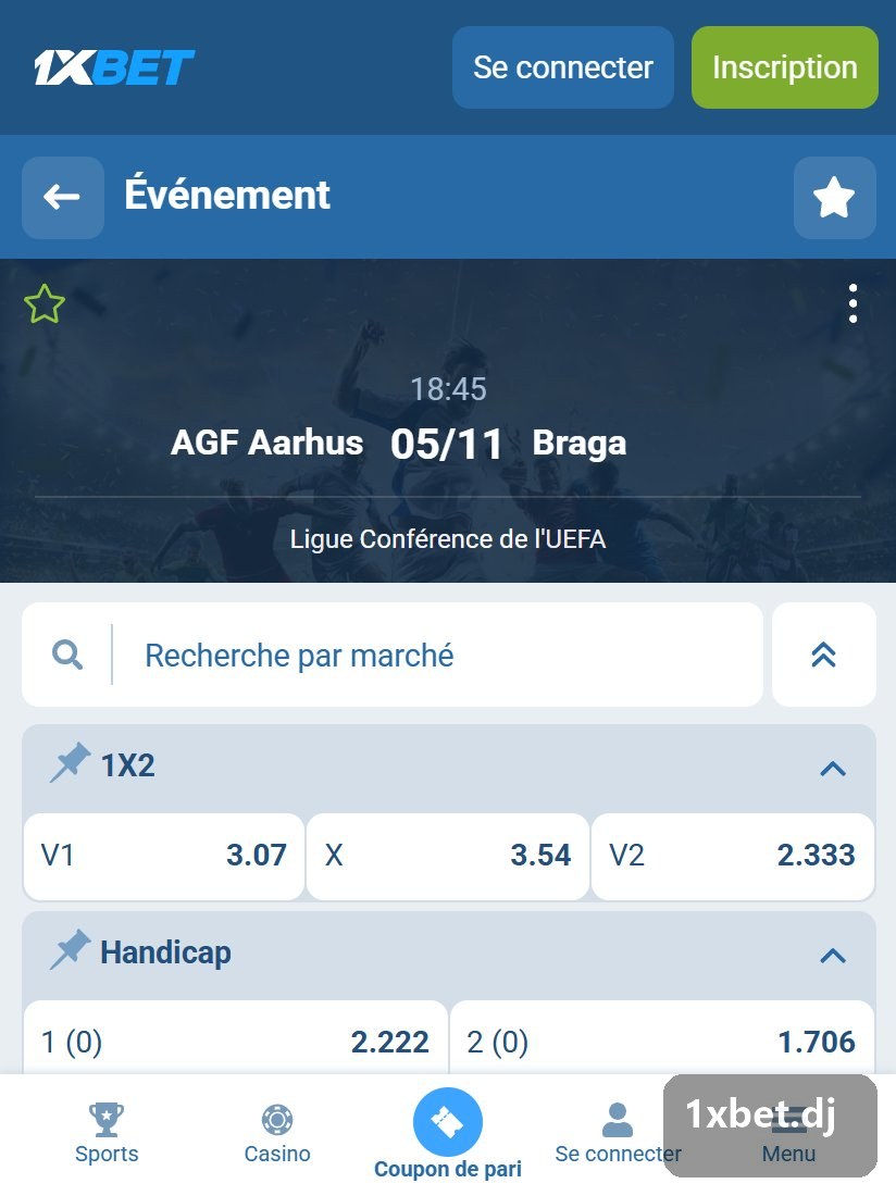 Ligue Conférence de l'UEFA : marchés d'une rencontre de la compétition