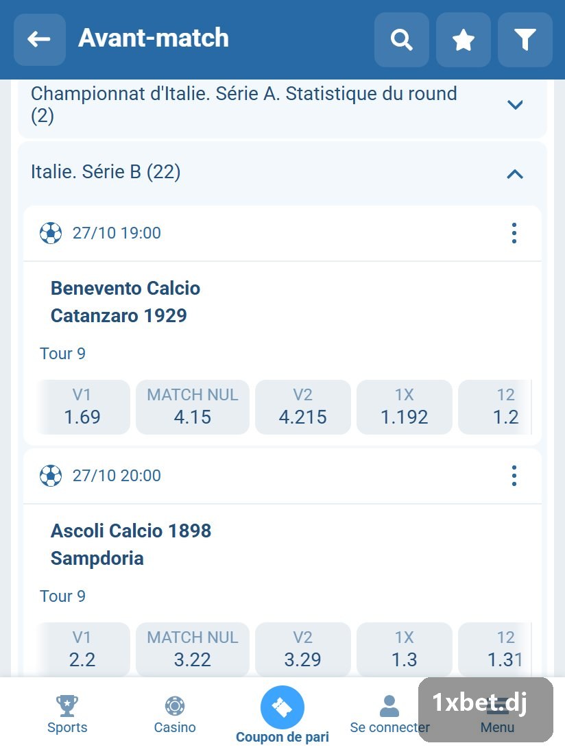 Italie. Série B : journée de Serie B dans la ligne d'avant-match