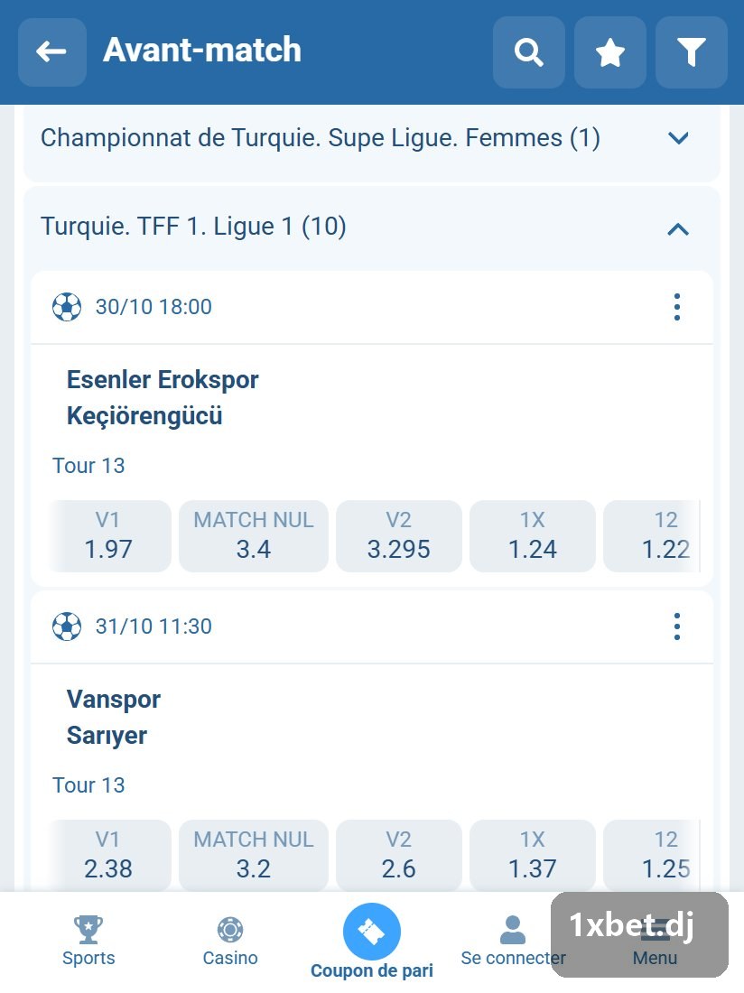 Turquie. TFF 1. Ligue 1 : affiches de la journée dans la ligne