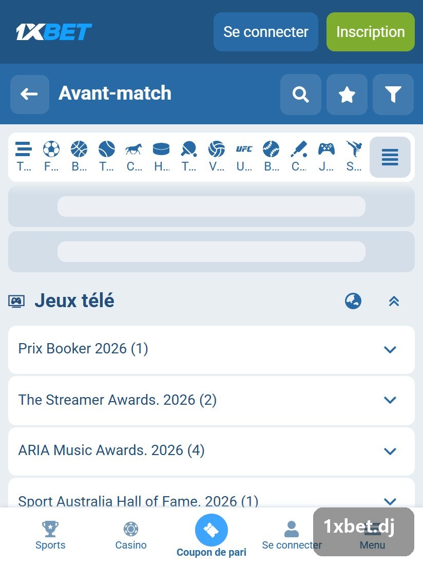 Oscars. 2027 : groupe affiché dans la liste de la rubrique avec son nombre d'événements